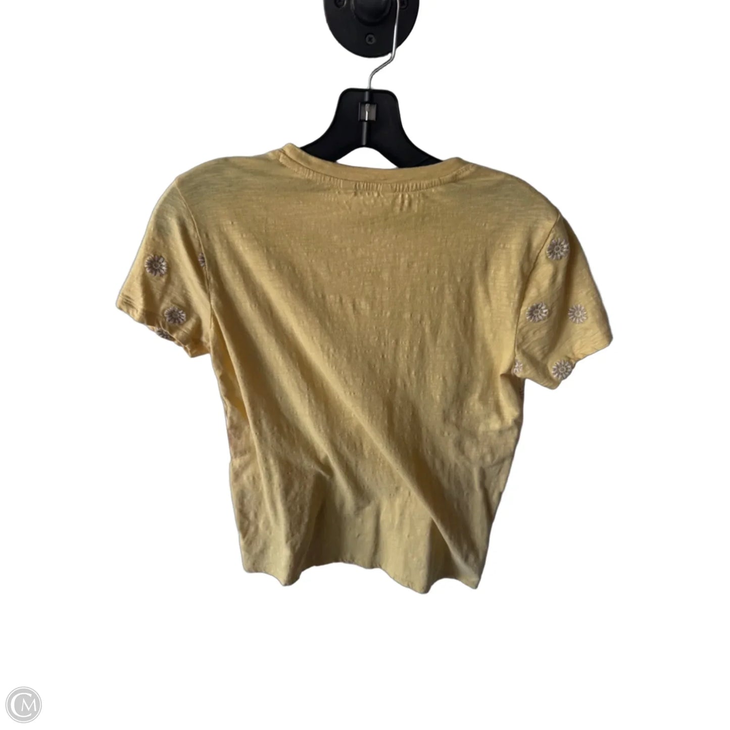 Top Short Sleeve By Lucky Brand In Yellow, Size: S