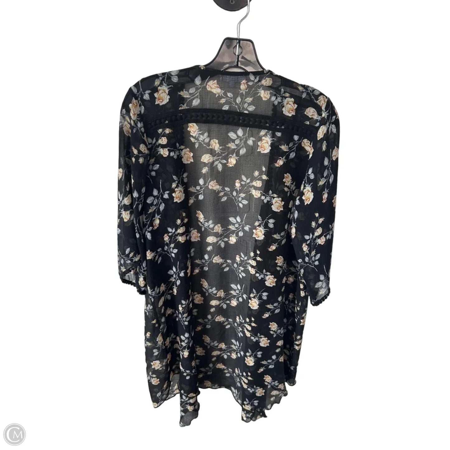 Kimono By Emory Park In Black & Yellow, Size: M