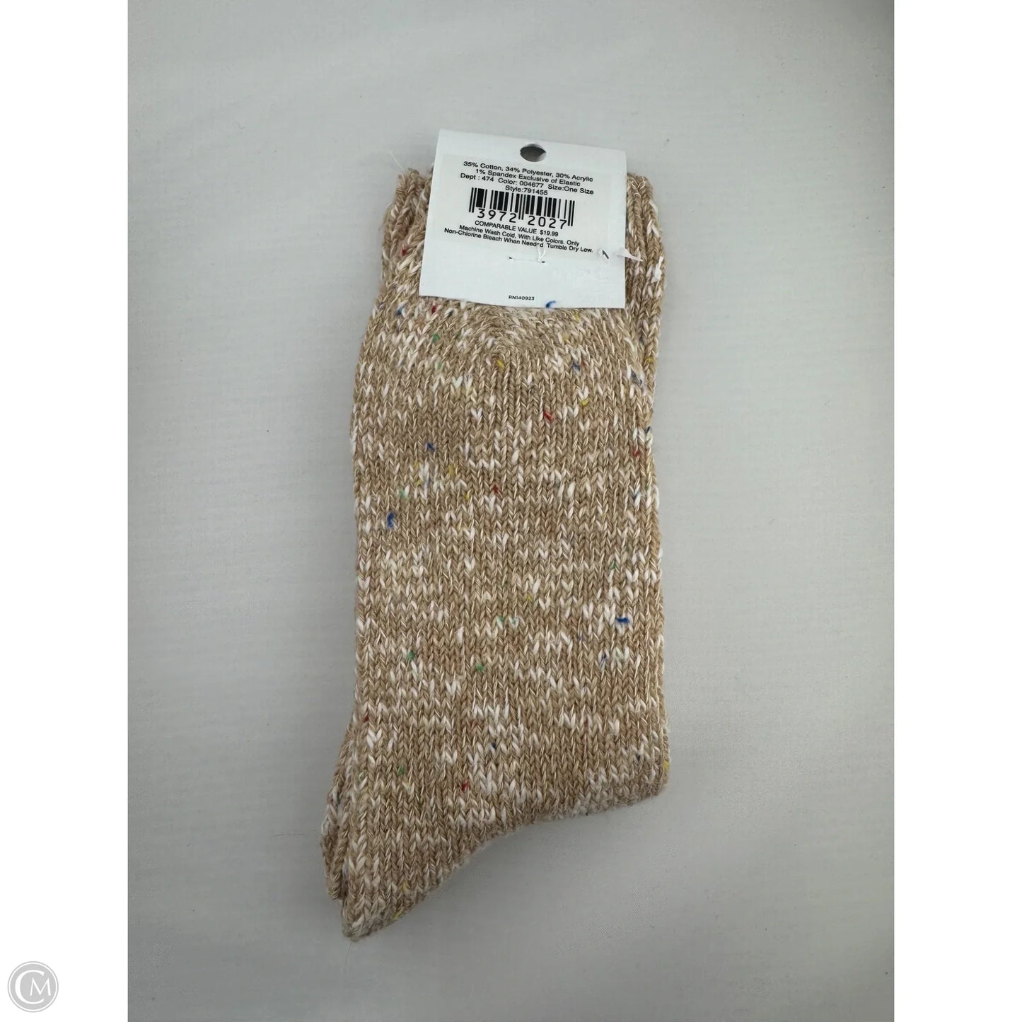 Socks By Loft In Tan & White, Size: Osfm