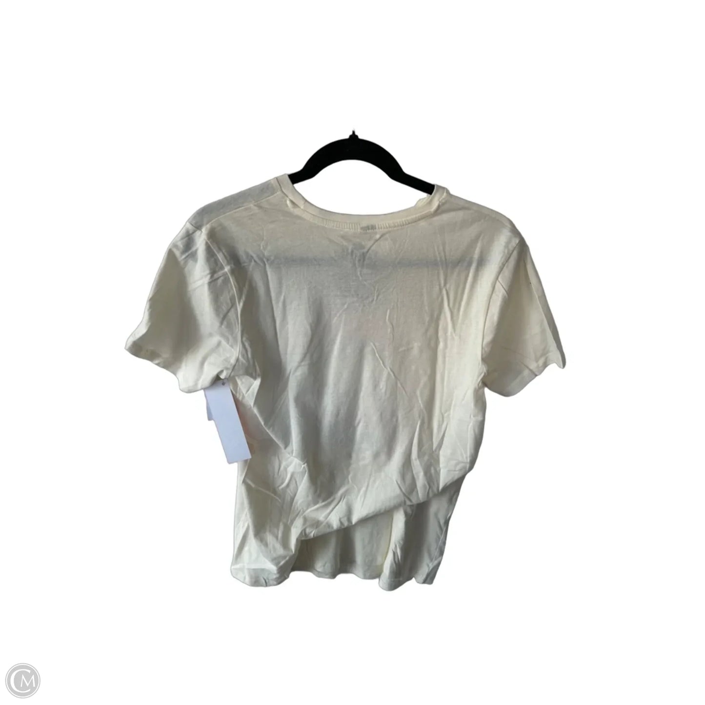 Top Short Sleeve Basic By Clothes Mentor In Cream & Red, Size: L