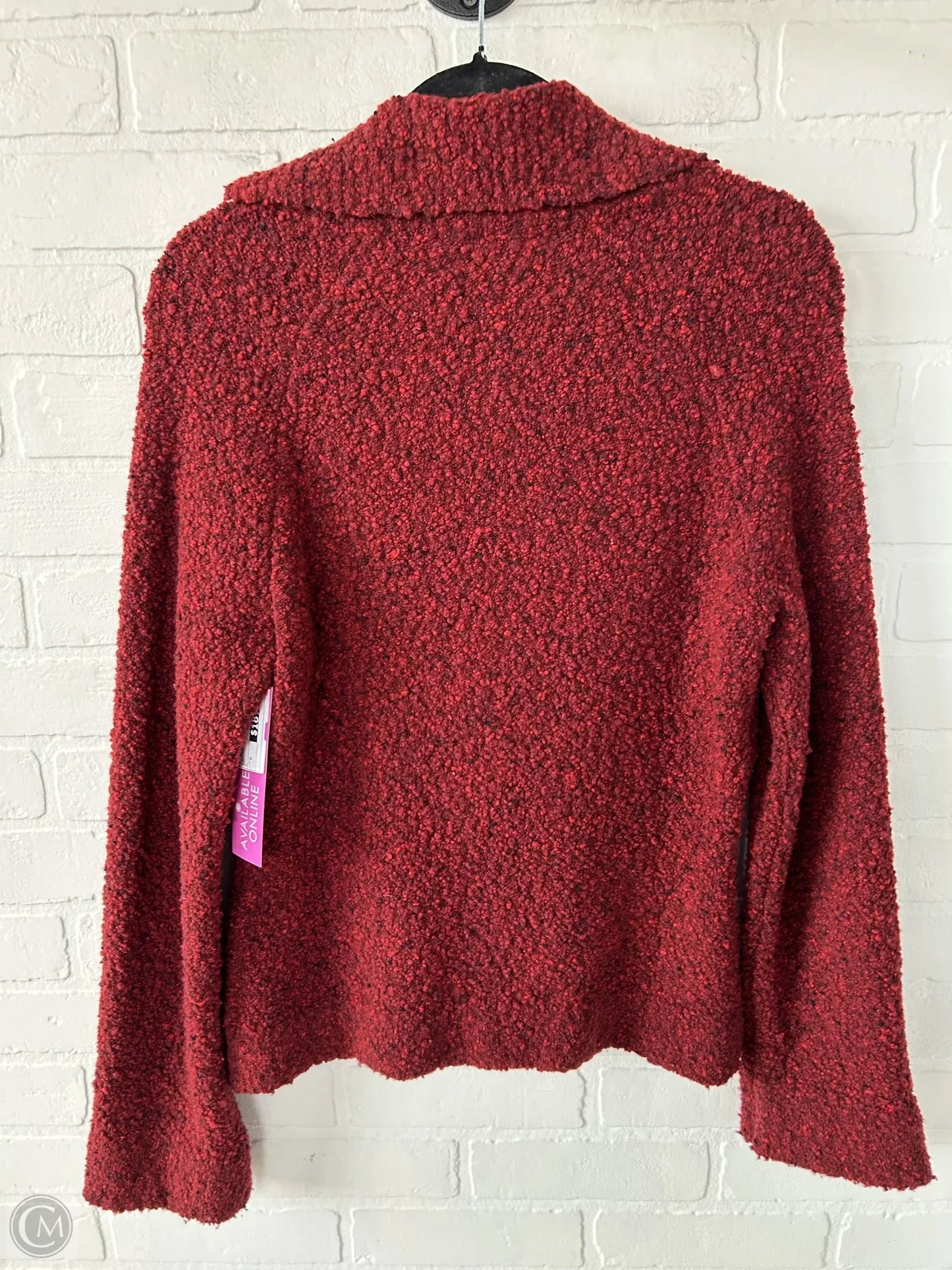 Sweater Cardigan By Talbots In Red, Size: M