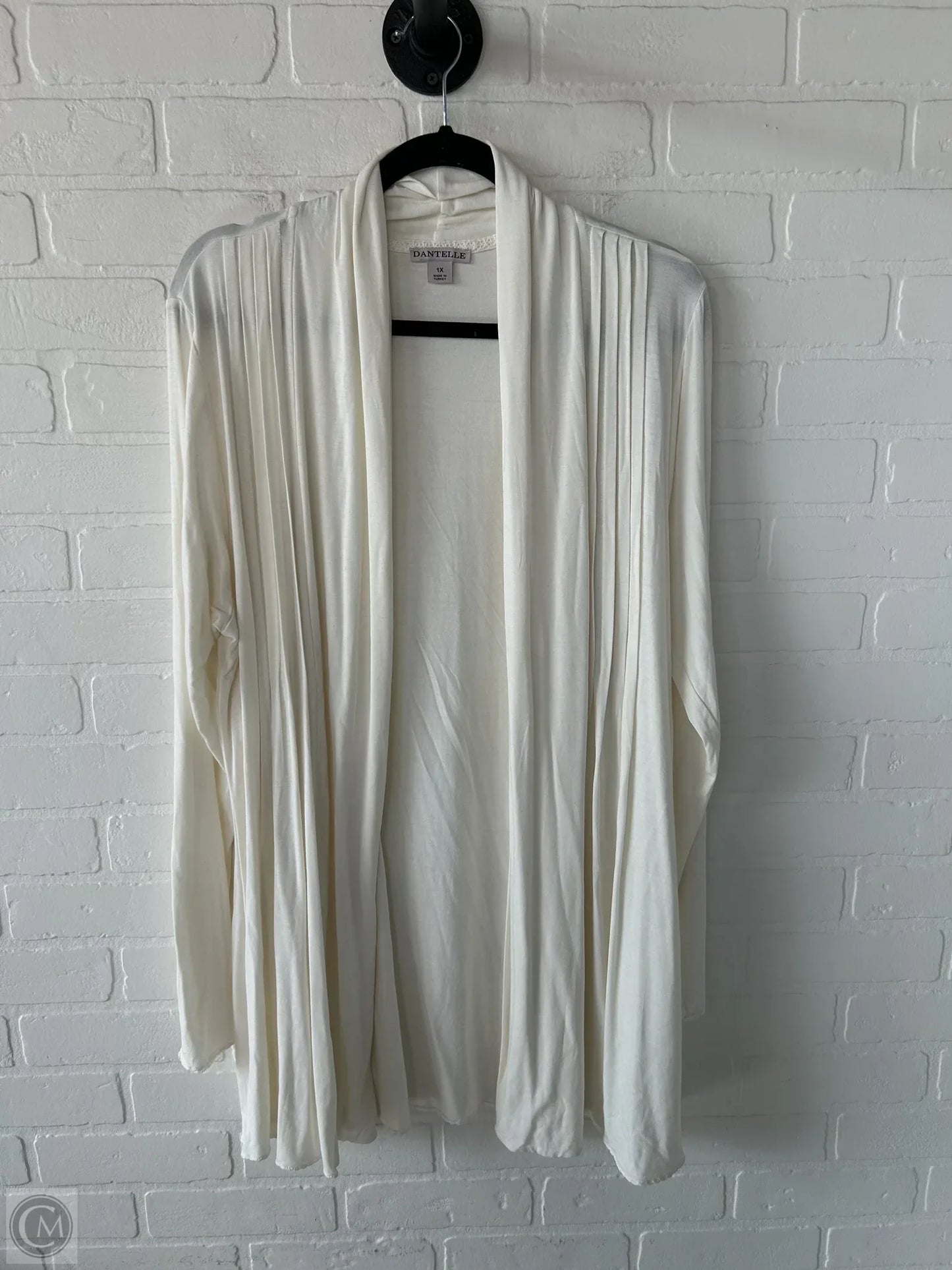 Cardigan By Dantelle In Cream, Size: 1x