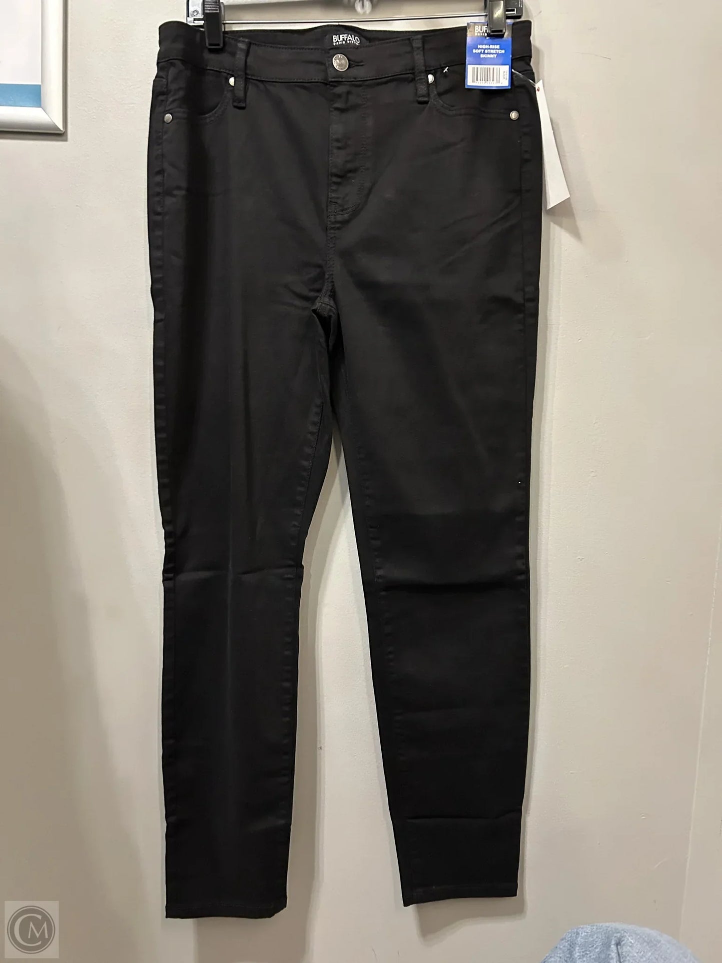 Jeans Skinny By Buffalo David Bitton In Black Denim, Size: 10