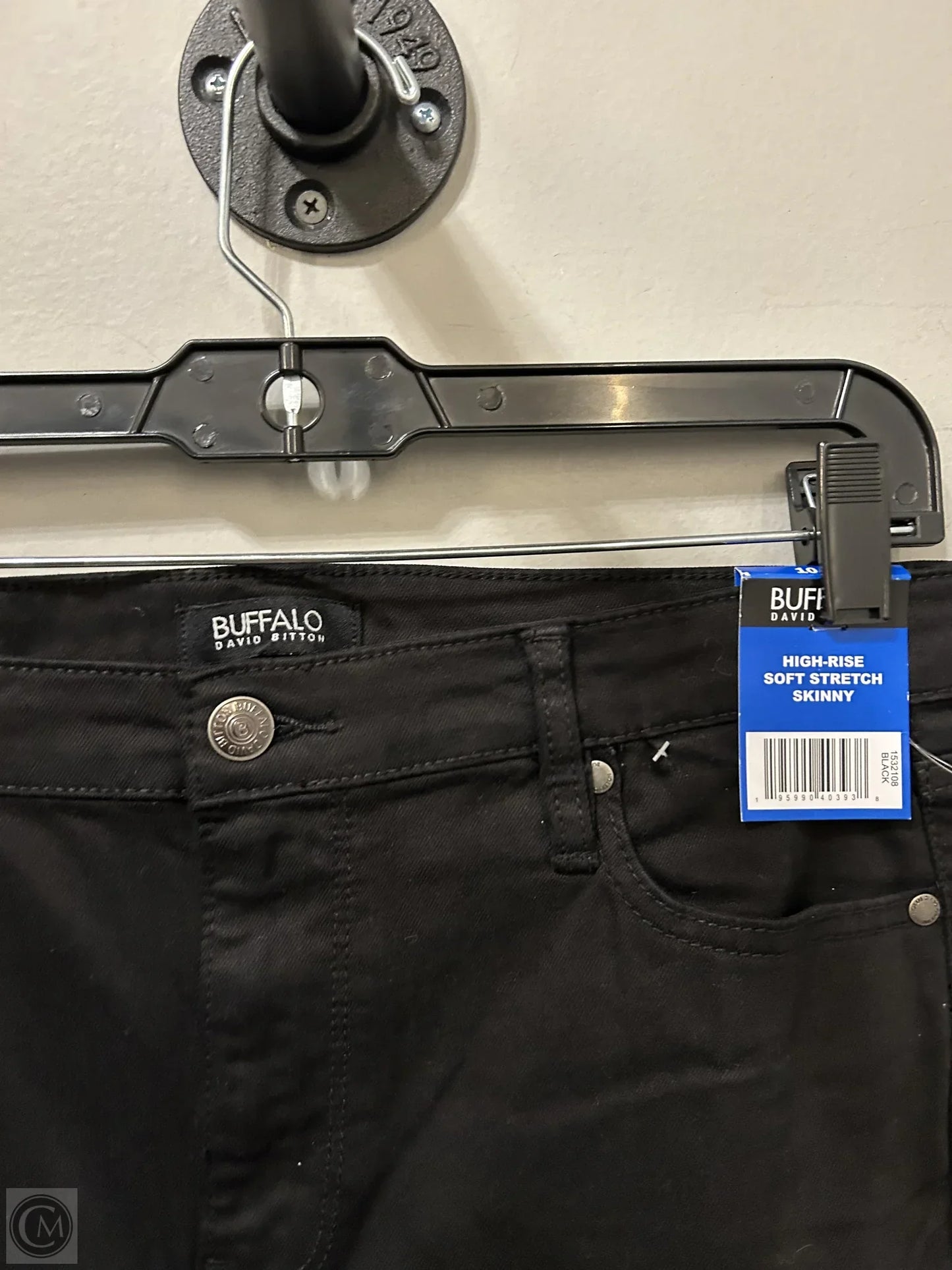 Jeans Skinny By Buffalo David Bitton In Black Denim, Size: 10