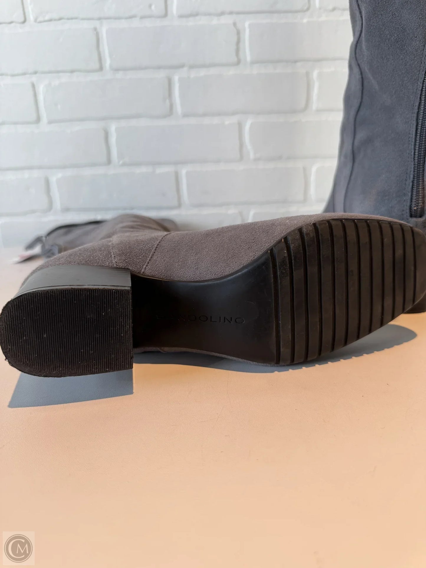 Boots Ankle Heels By Bandolino In Grey, Size: 8.5