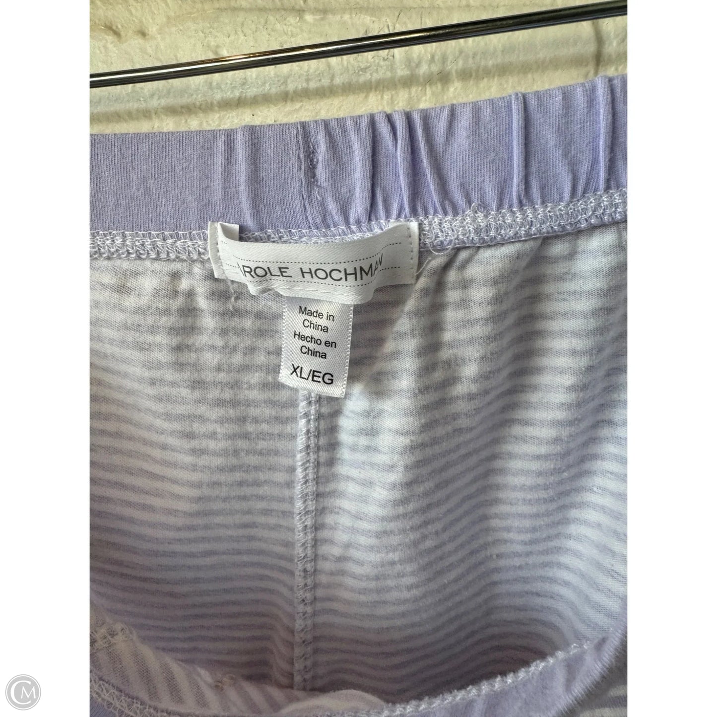 Pajama Pants By Carole Hochman In Purple & White, Size: 16