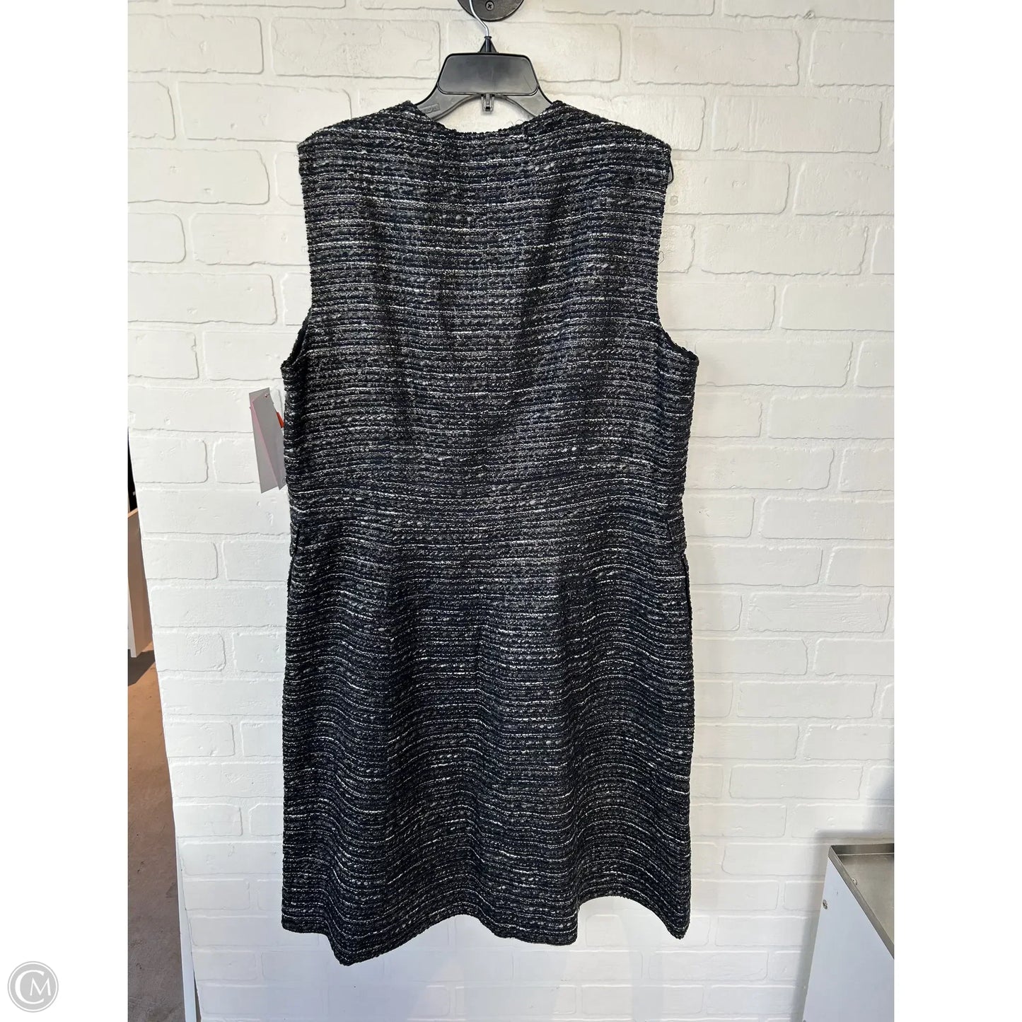 Dress Designer By Lafayette 148 In Black & Blue, Size: 1x