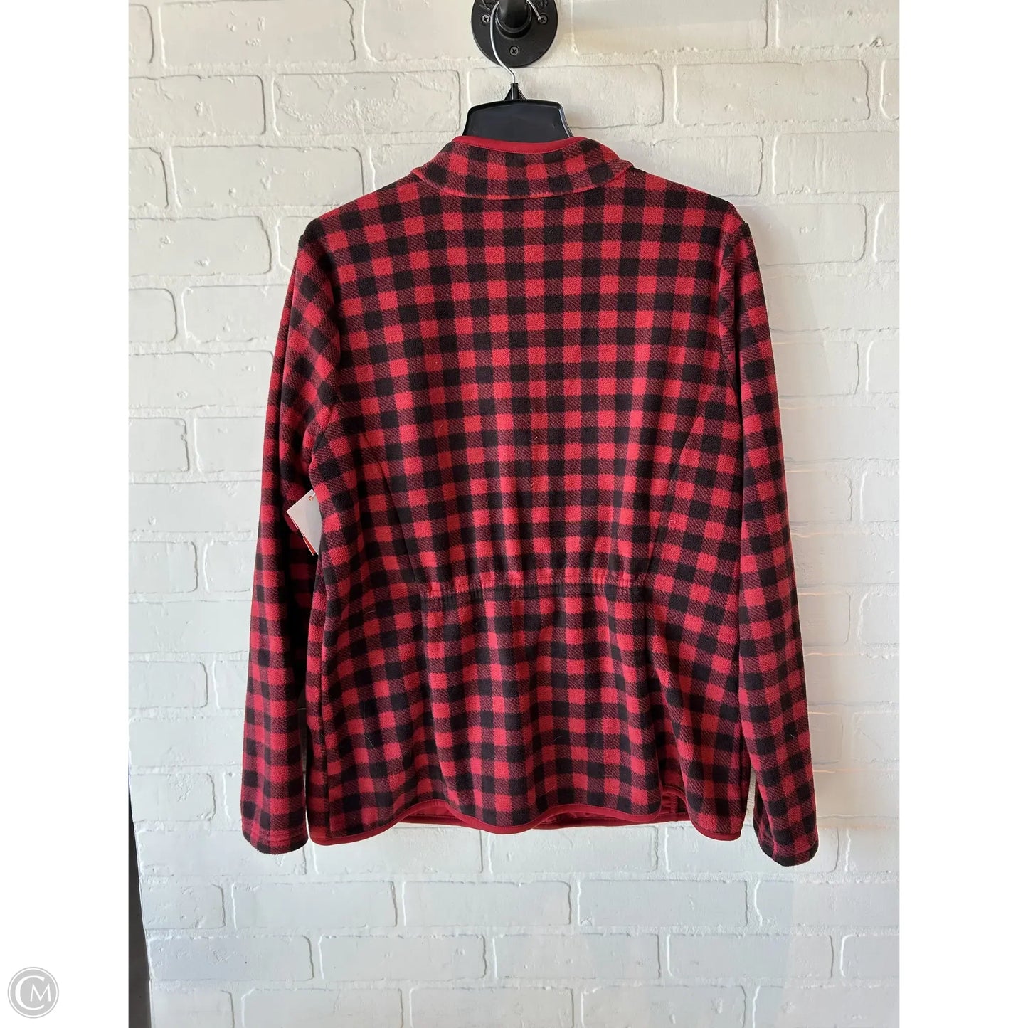 Jacket Fleece By Croft And Barrow In Black & Red, Size: L