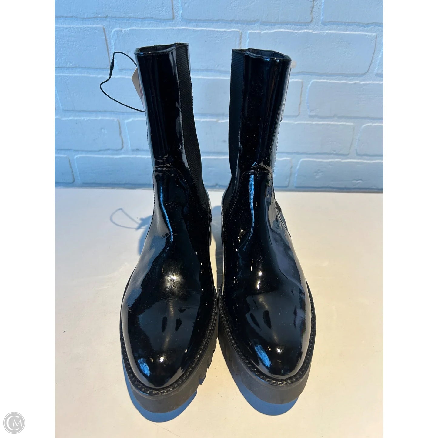 Boots Mid-calf Flats By Theory In Black, Size: 8.5