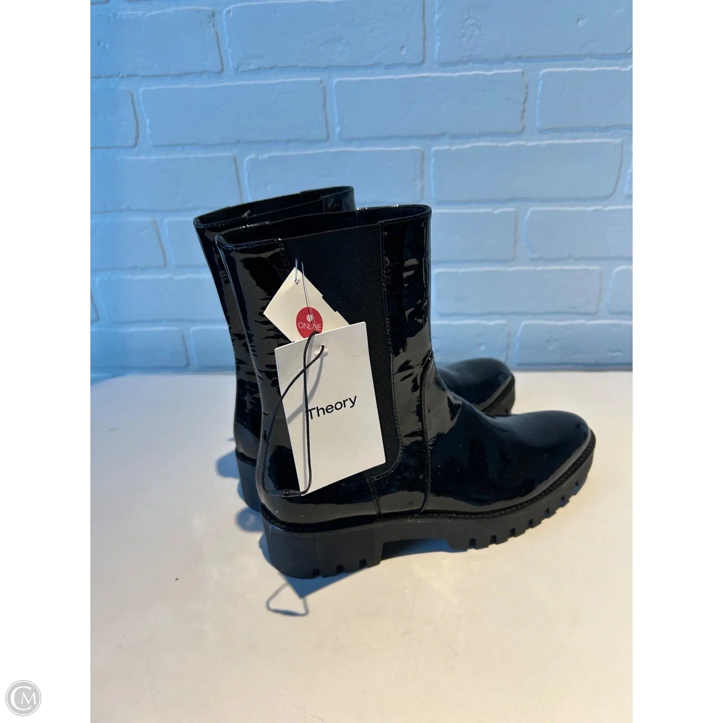 Boots Mid-calf Flats By Theory In Black, Size: 8.5