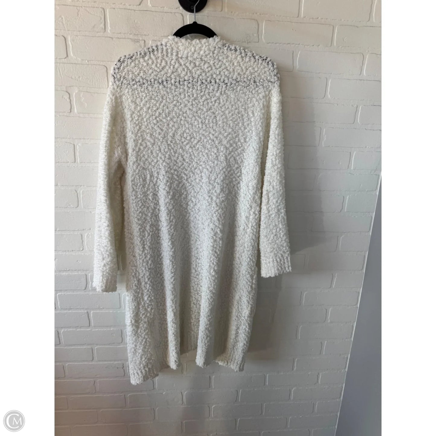 Sweater Cardigan By Clothes Mentor In White, Size: S