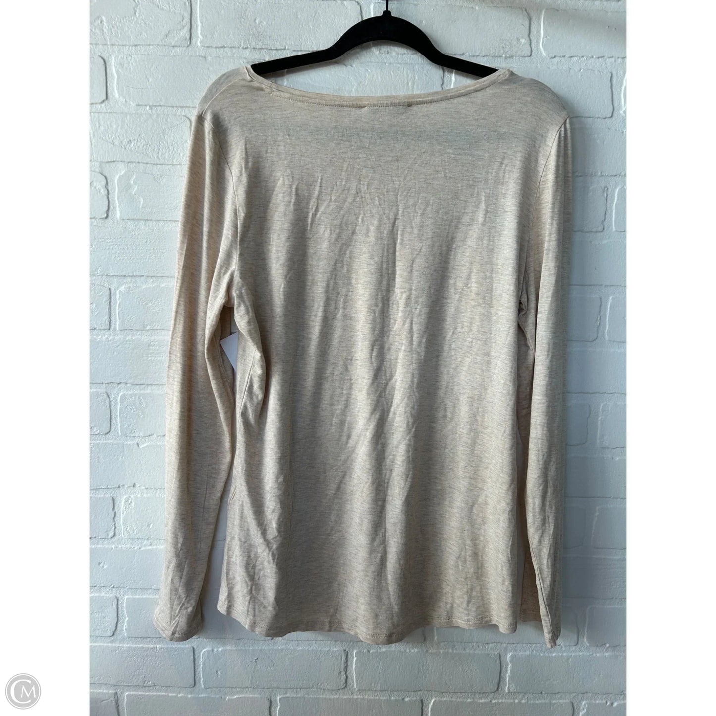 Top Long Sleeve Basic By White House Black Market In Tan, Size: L
