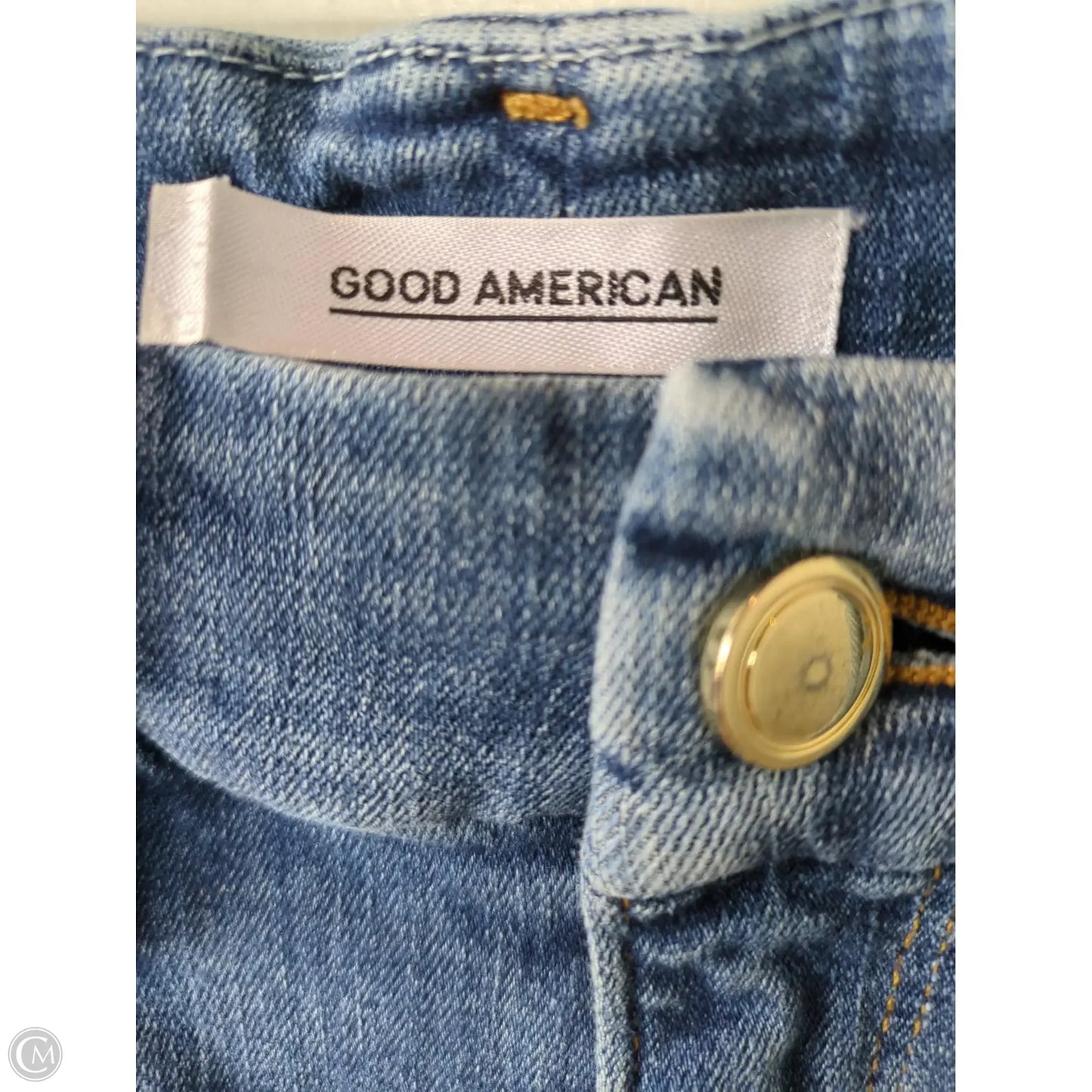 Jeans Skinny By Good American In Blue Denim, Size: 4