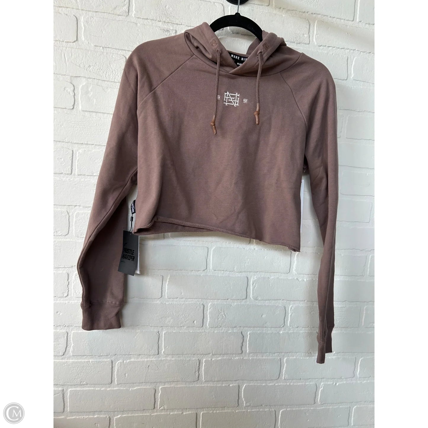 Sweatshirt Hoodie By flag nor fail In Brown, Size: S