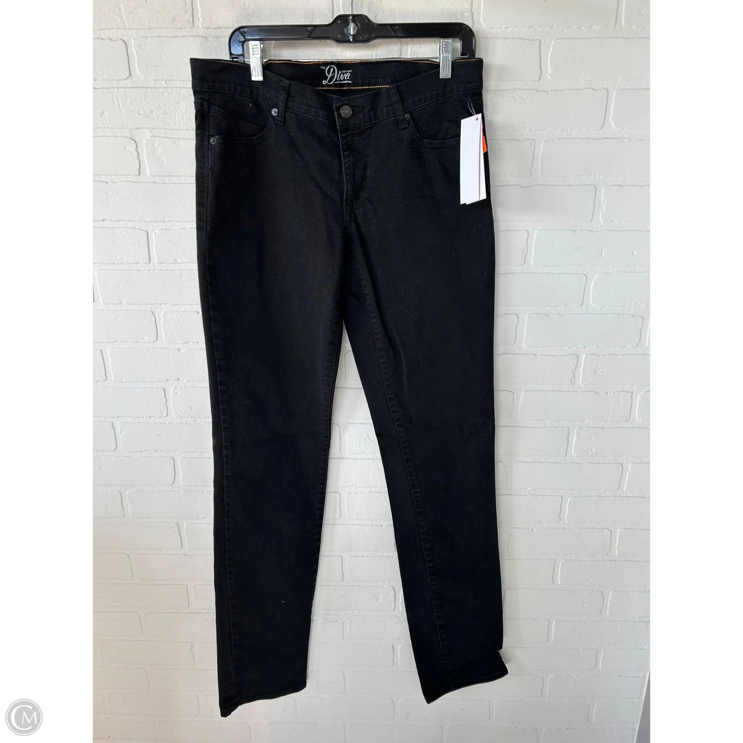 Jeans Straight By Old Navy In Black Denim, Size: 10l