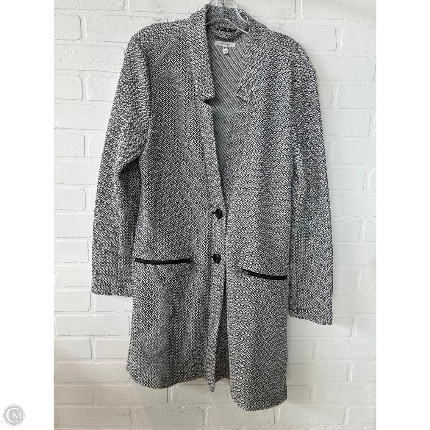 Coat Peacoat By Maurices In Black & White, Size: M