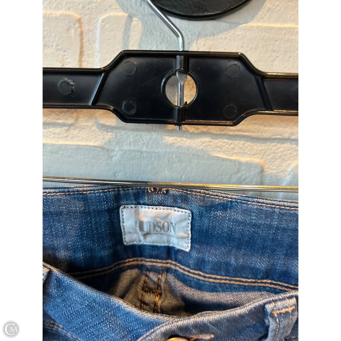 Jeans Cropped By Hudson In Blue Denim, Size: 2