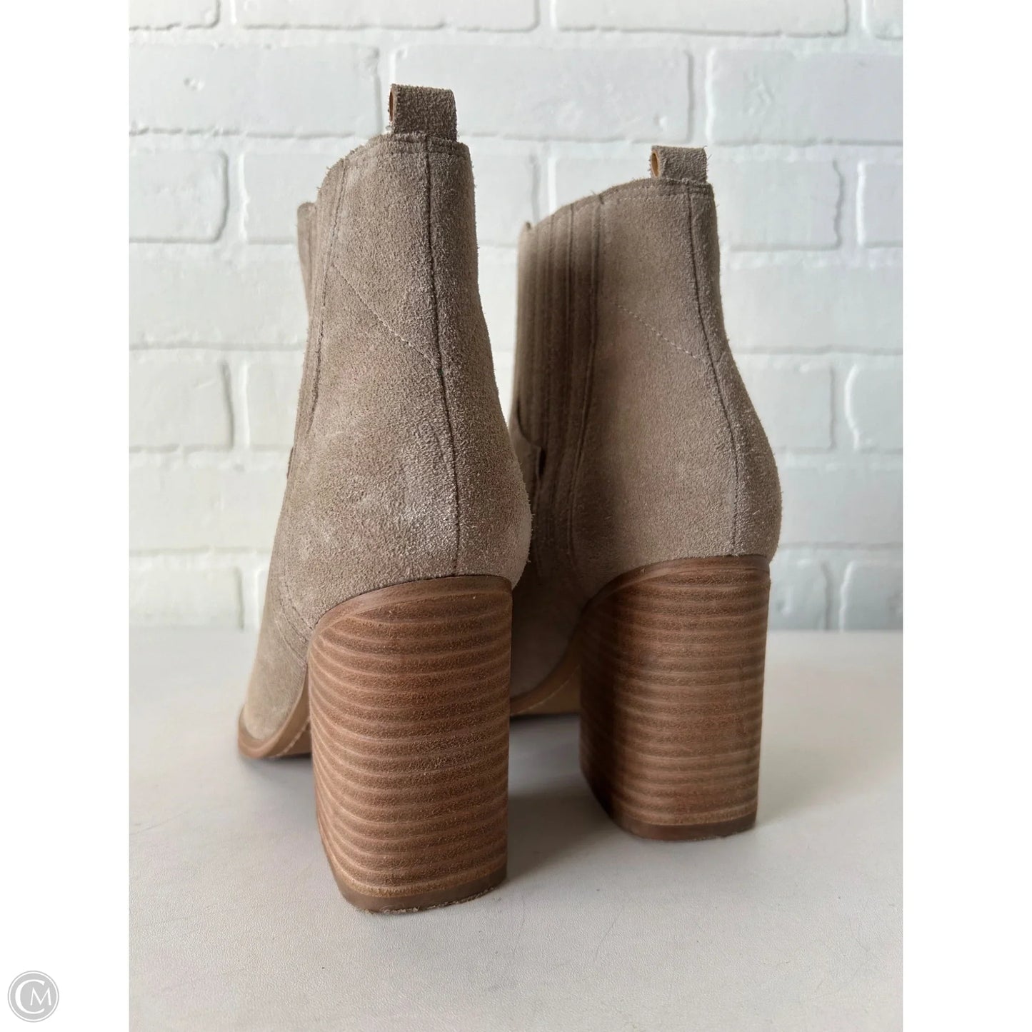 Boots Ankle Heels By Marc Fisher In Tan, Size: 8.5