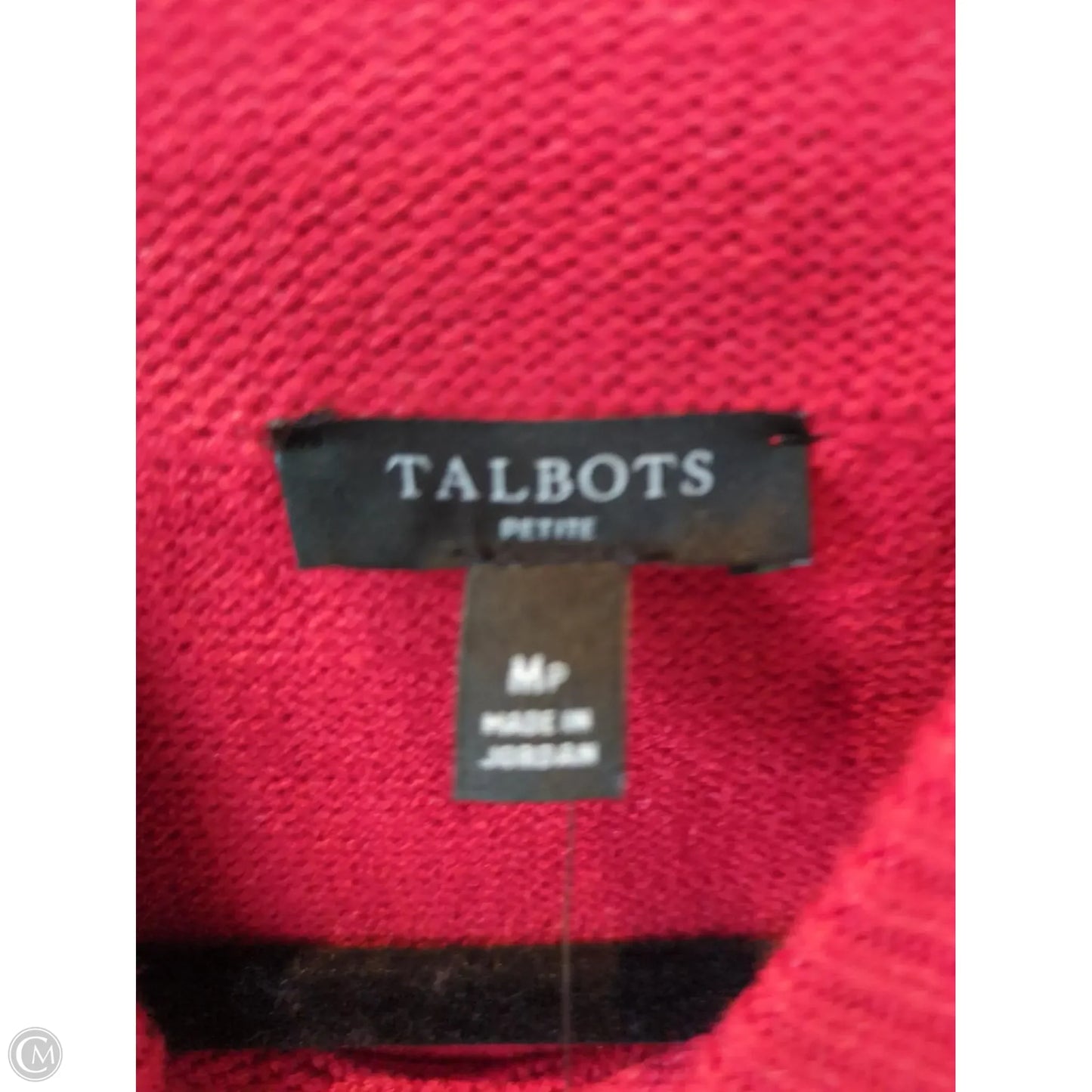 Sweater By Talbots In Red & White, Size: Mp