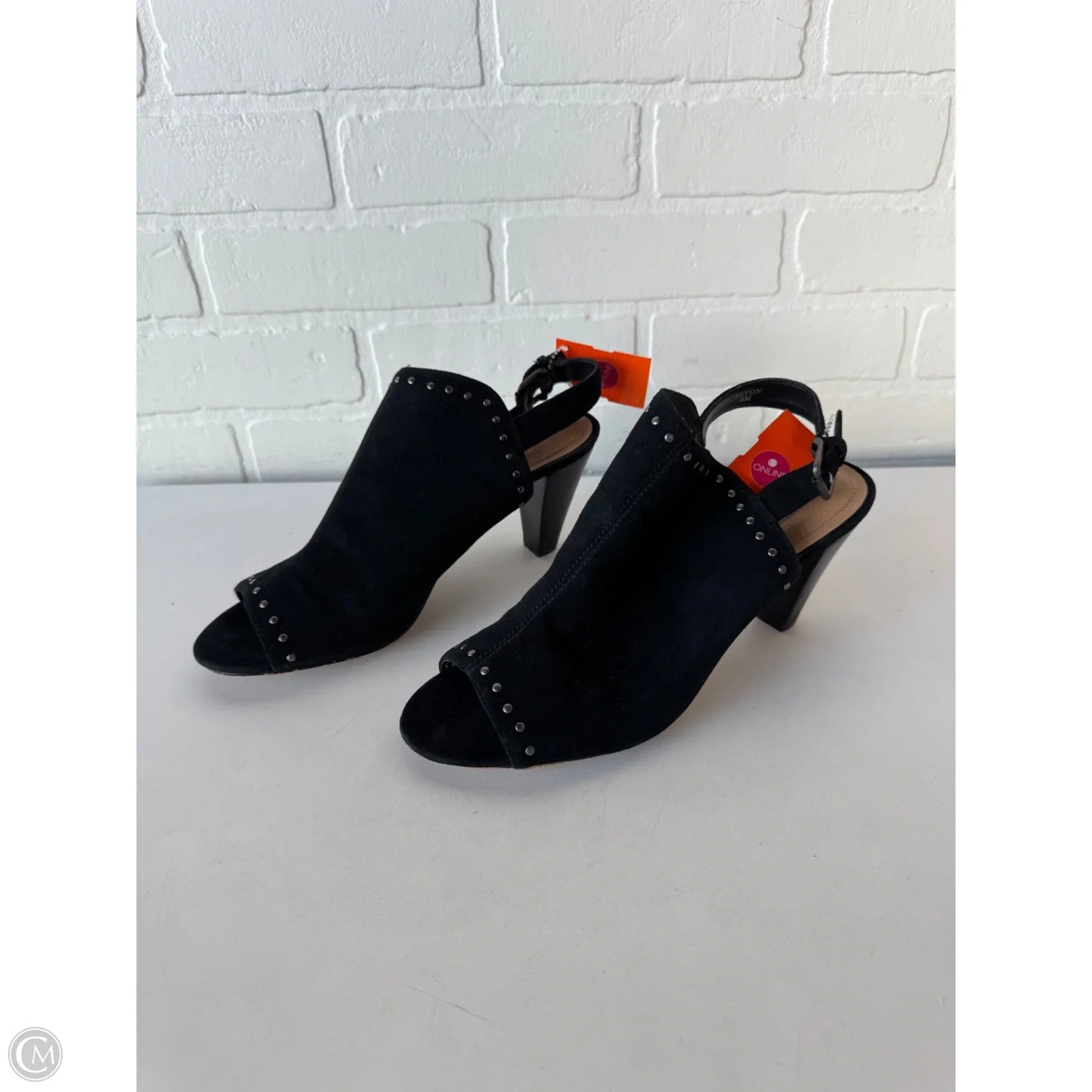 Sandals Heels Block By Tahari By Arthur Levine In Black, Size: 9