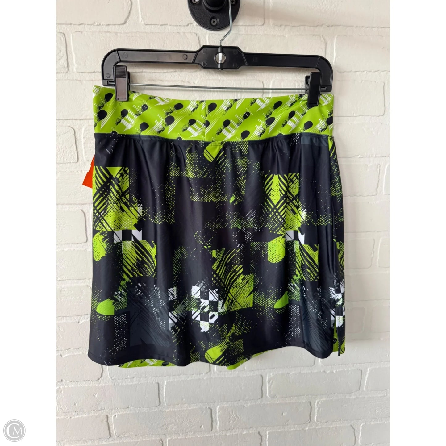 Athletic Skort By Clothes Mentor In Black & Green, Size: 16