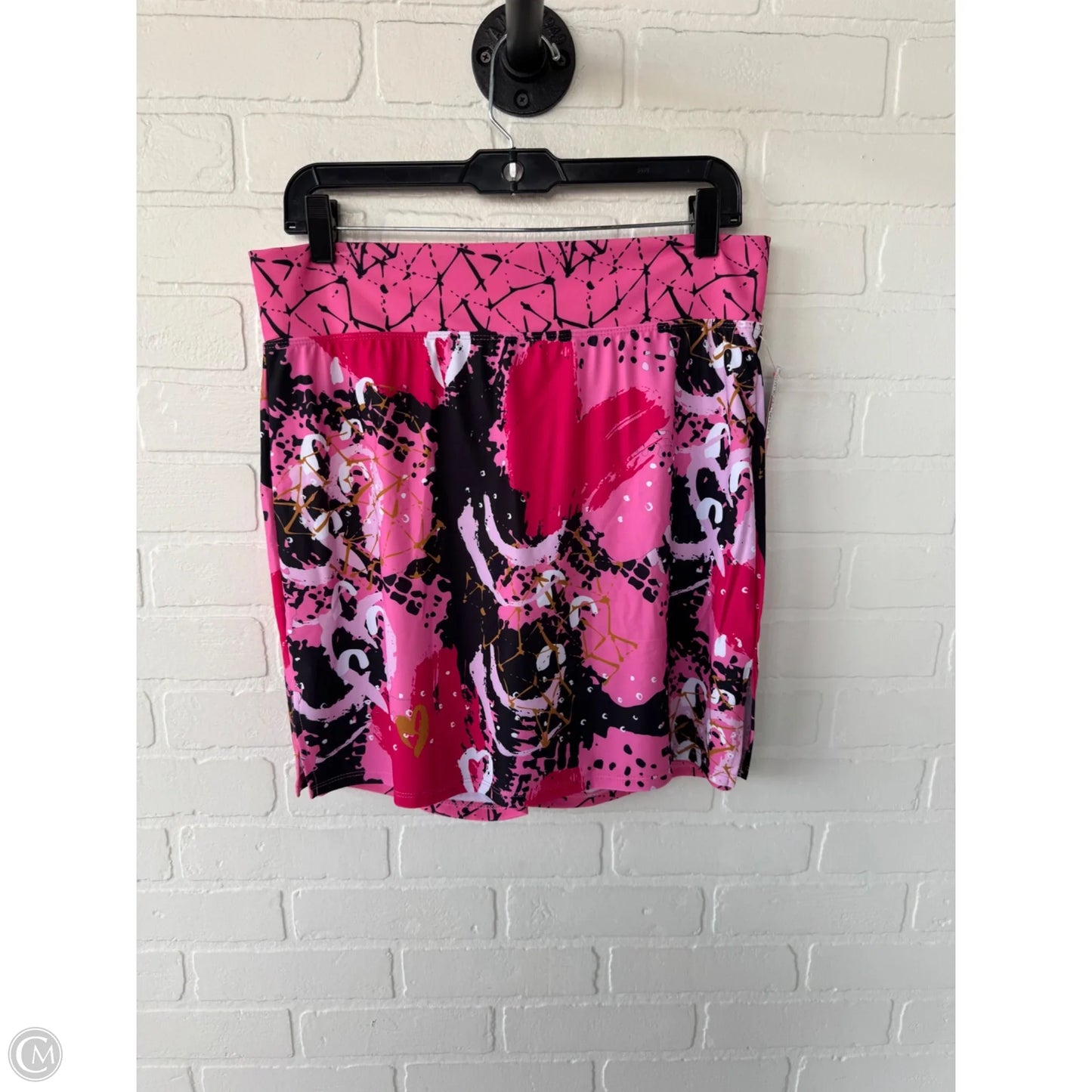 Athletic Skort By Clothes Mentor In Black & Pink, Size: 16