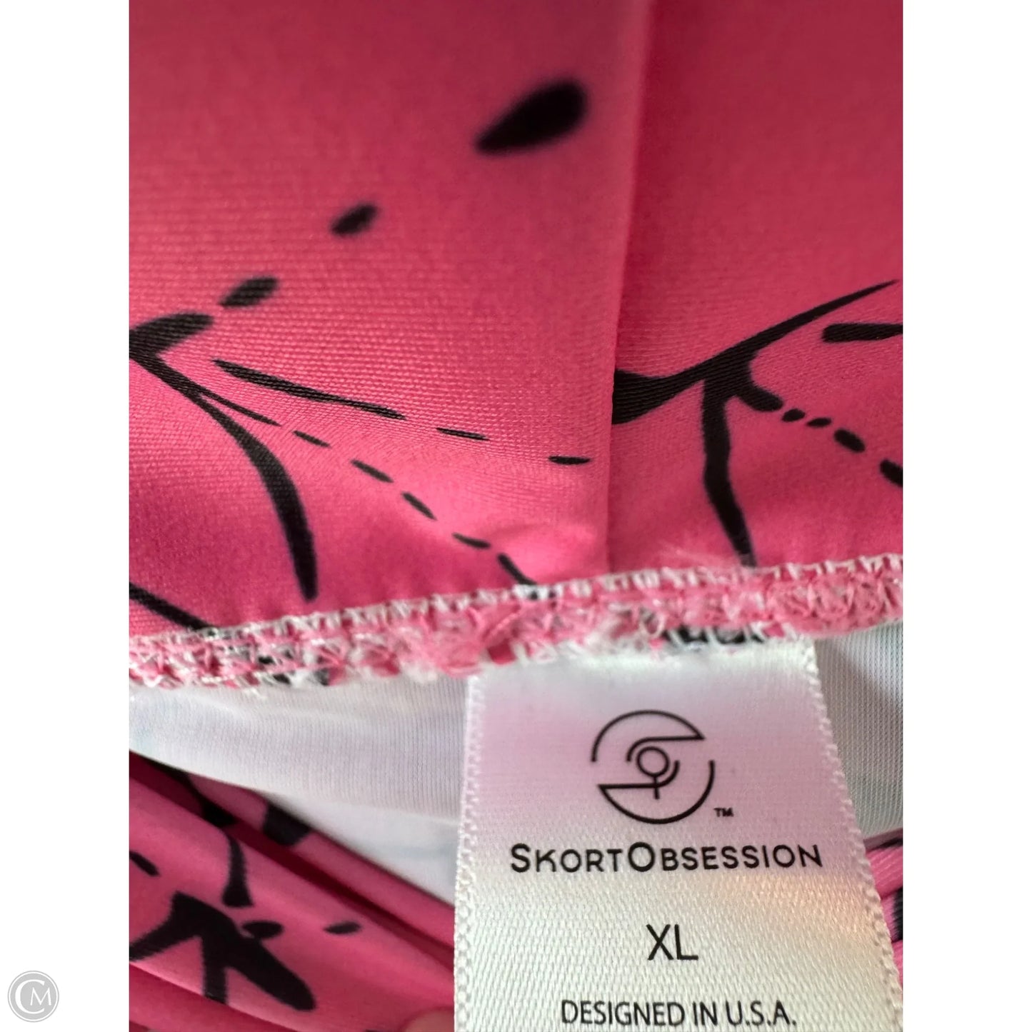 Athletic Skort By Clothes Mentor In Black & Pink, Size: 16