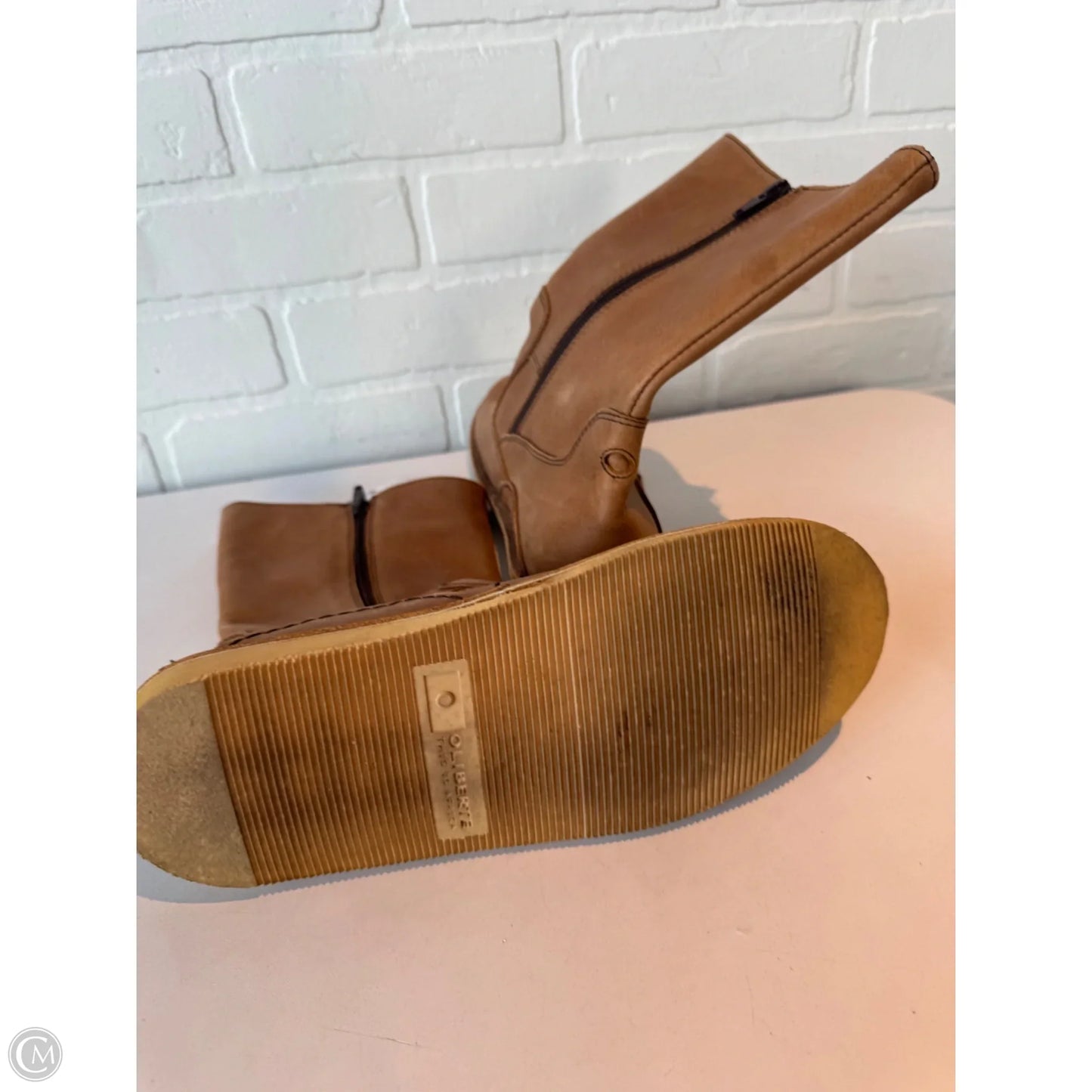 Boots Mid-calf Flats By oliberte In Brown, Size: 8.5