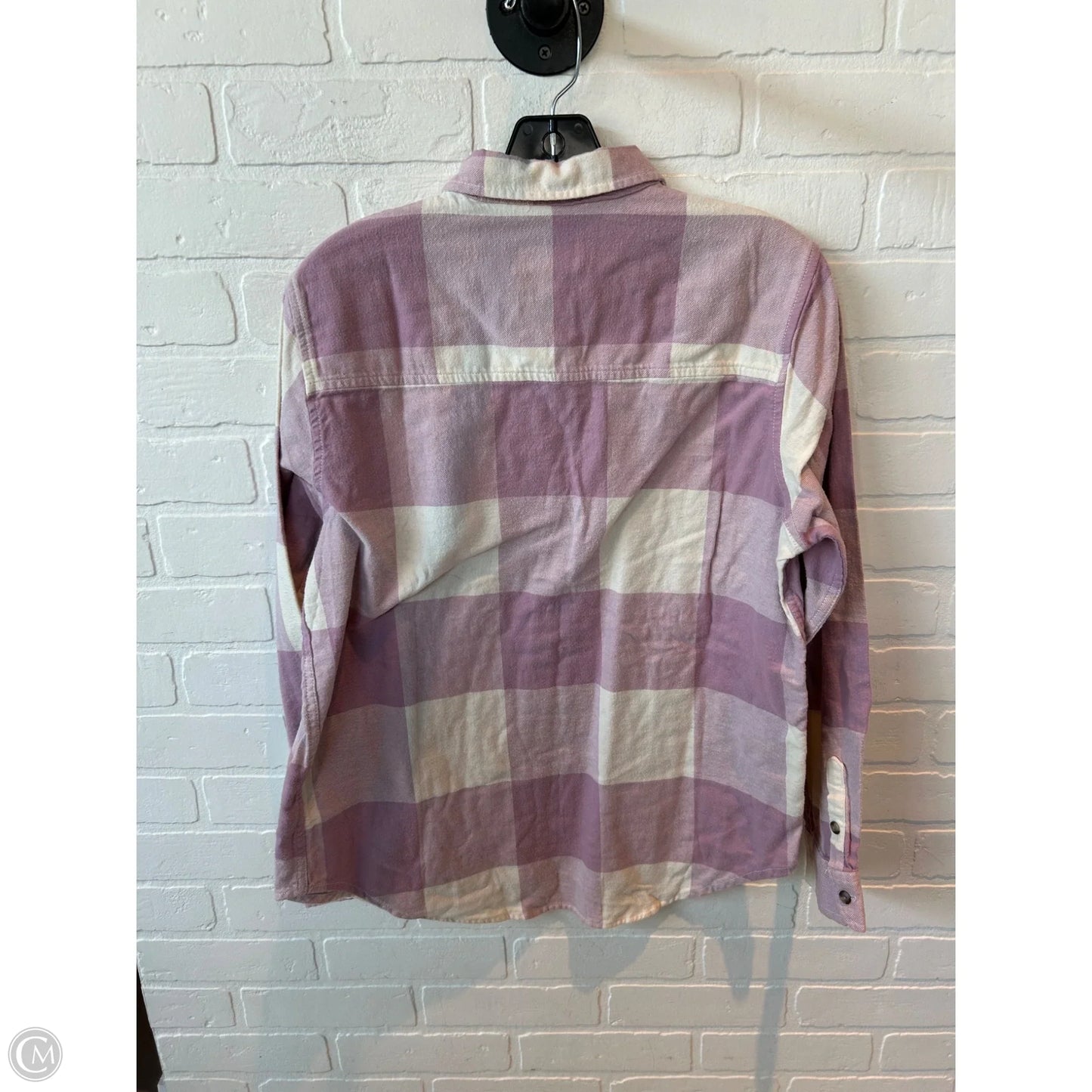 Top Long Sleeve By Universal Thread In Purple & White, Size: S
