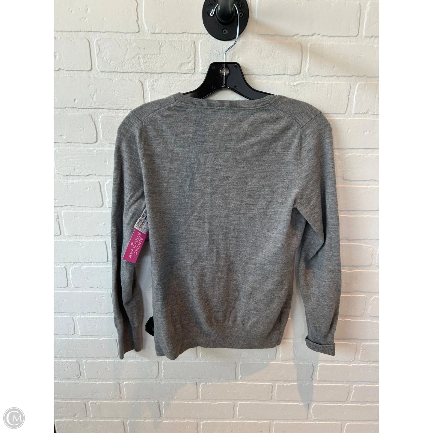 Sweater Cardigan By Banana Republic In Grey, Size: S