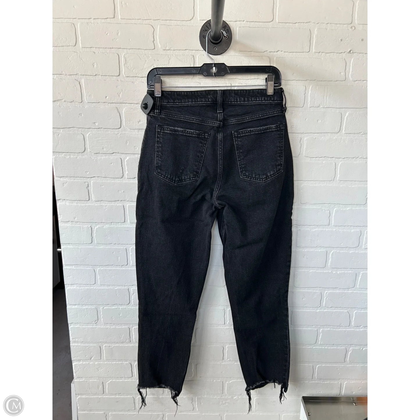 Jeans Straight By Abercrombie And Fitch In Black Denim, Size: 4l