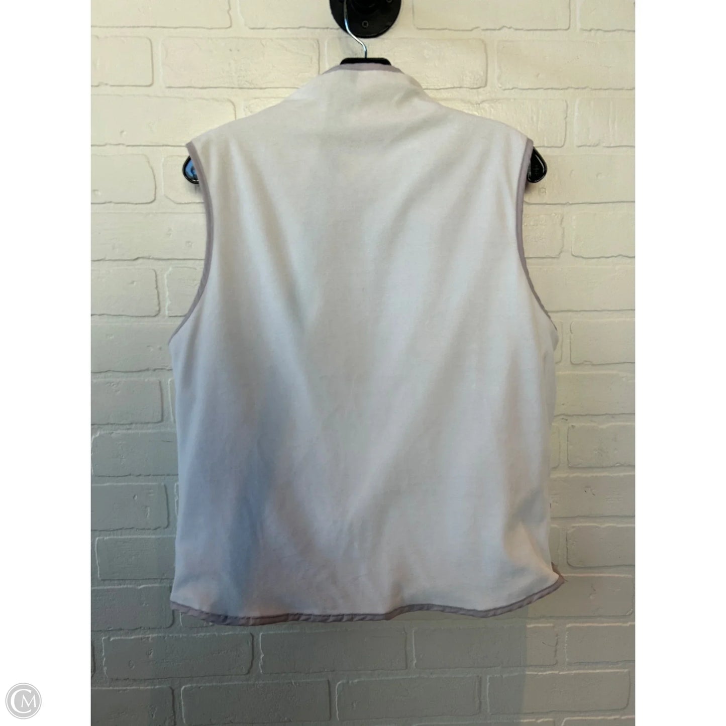 Vest Puffer & Quilted By Nike In Purple & White, Size: L