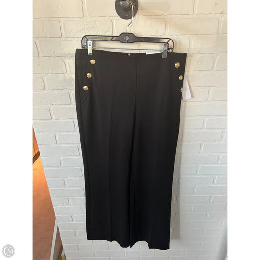 Pants Dress By Chicos In Black & Gold, Size: 12