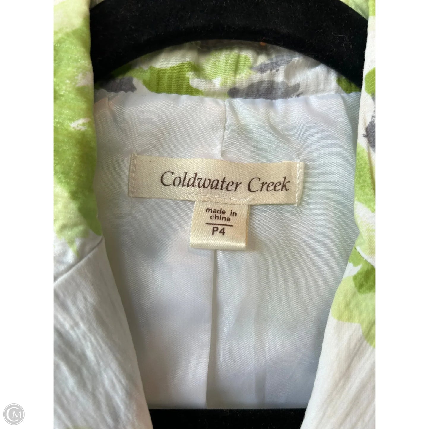 Blazer By Coldwater Creek In Green & White, Size: Sp