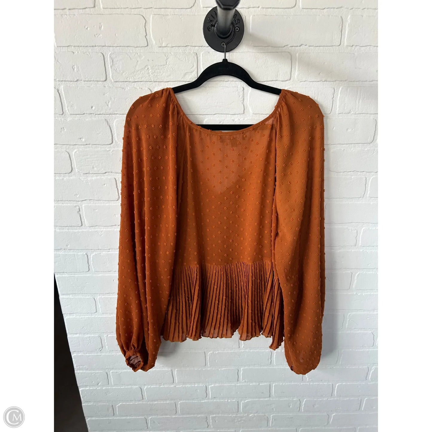 Top Long Sleeve By Lulus In Orange, Size: L