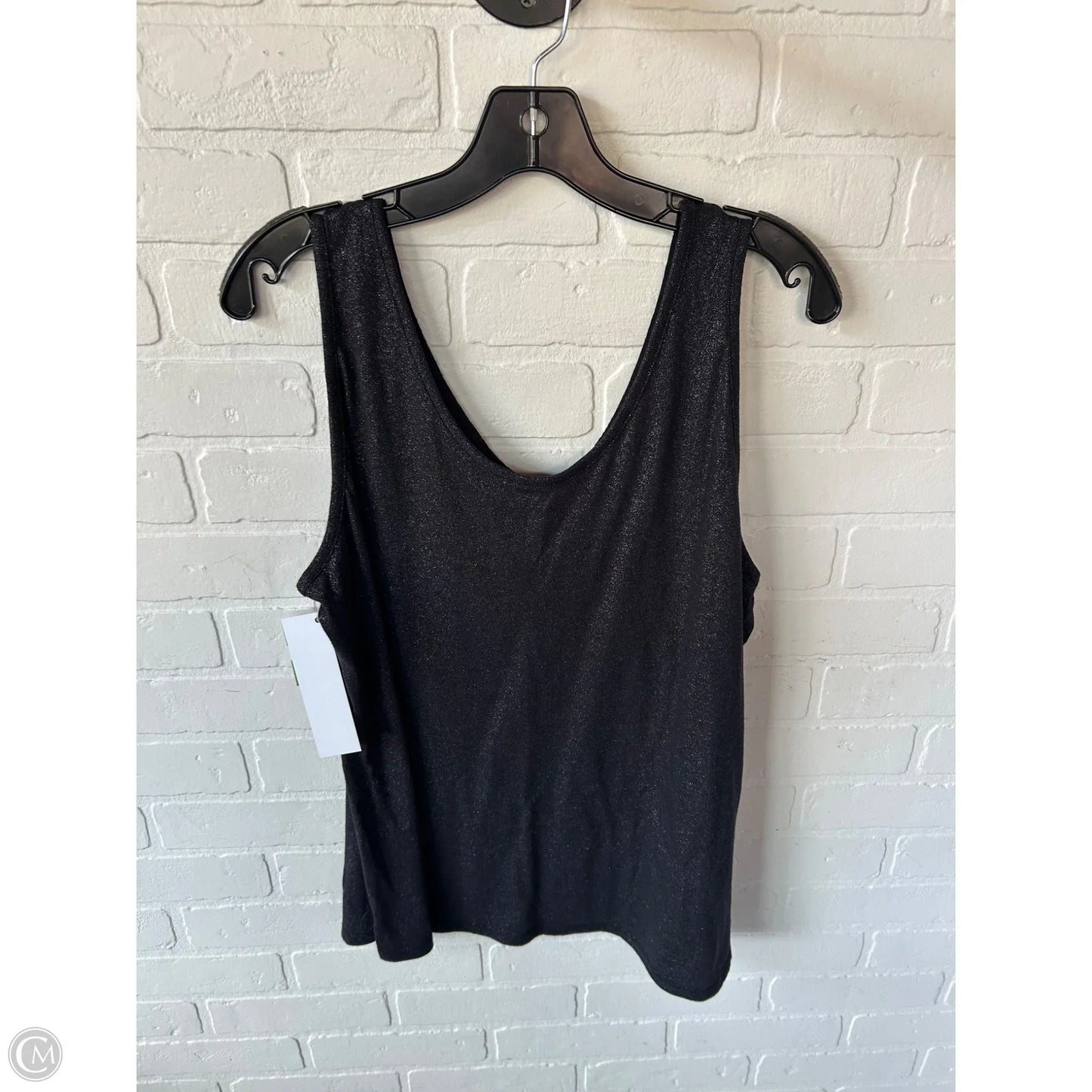 Top Sleeveless By Lane Bryant In Black & Silver, Size: 1x