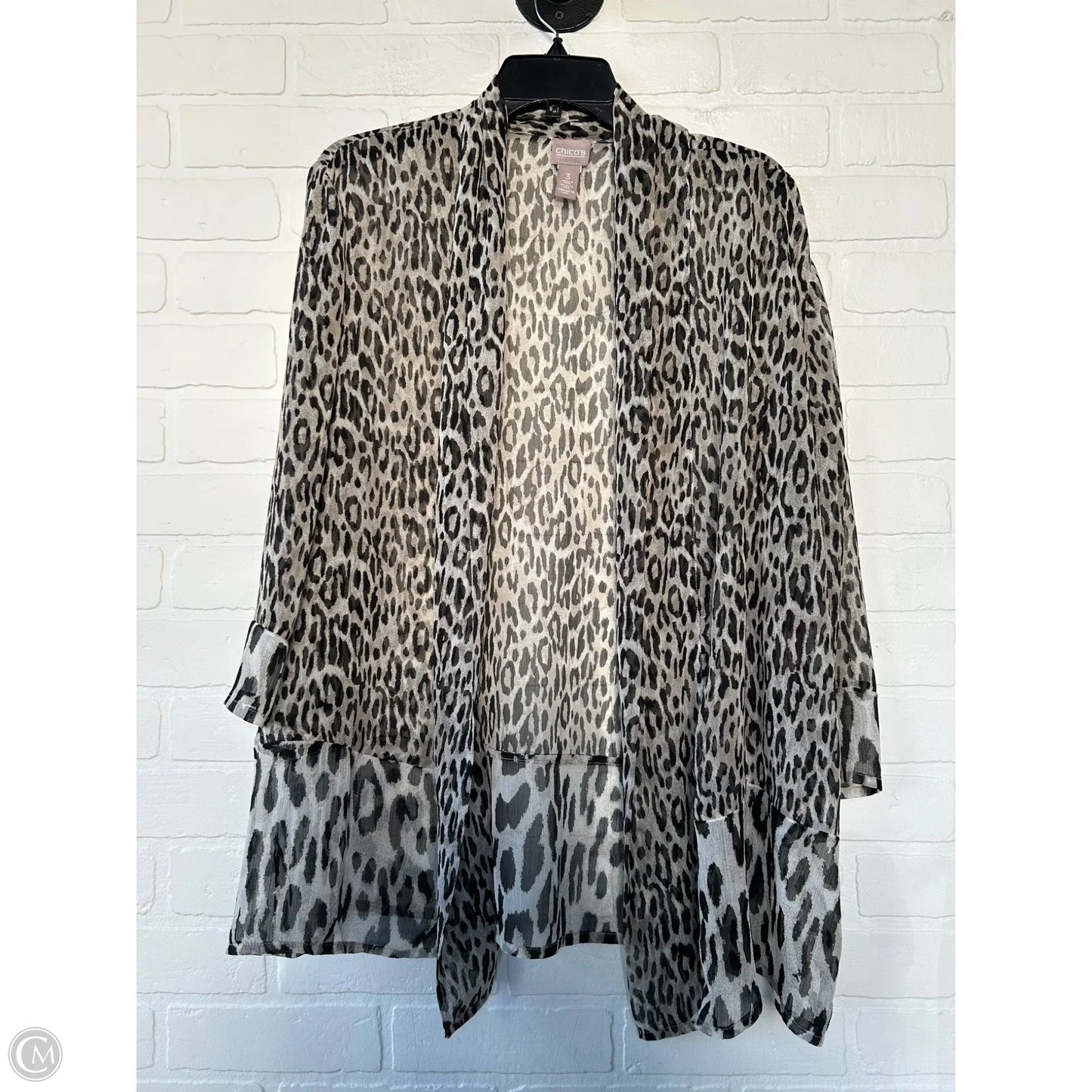 Cardigan By Chicos In Animal Print, Size: Xl