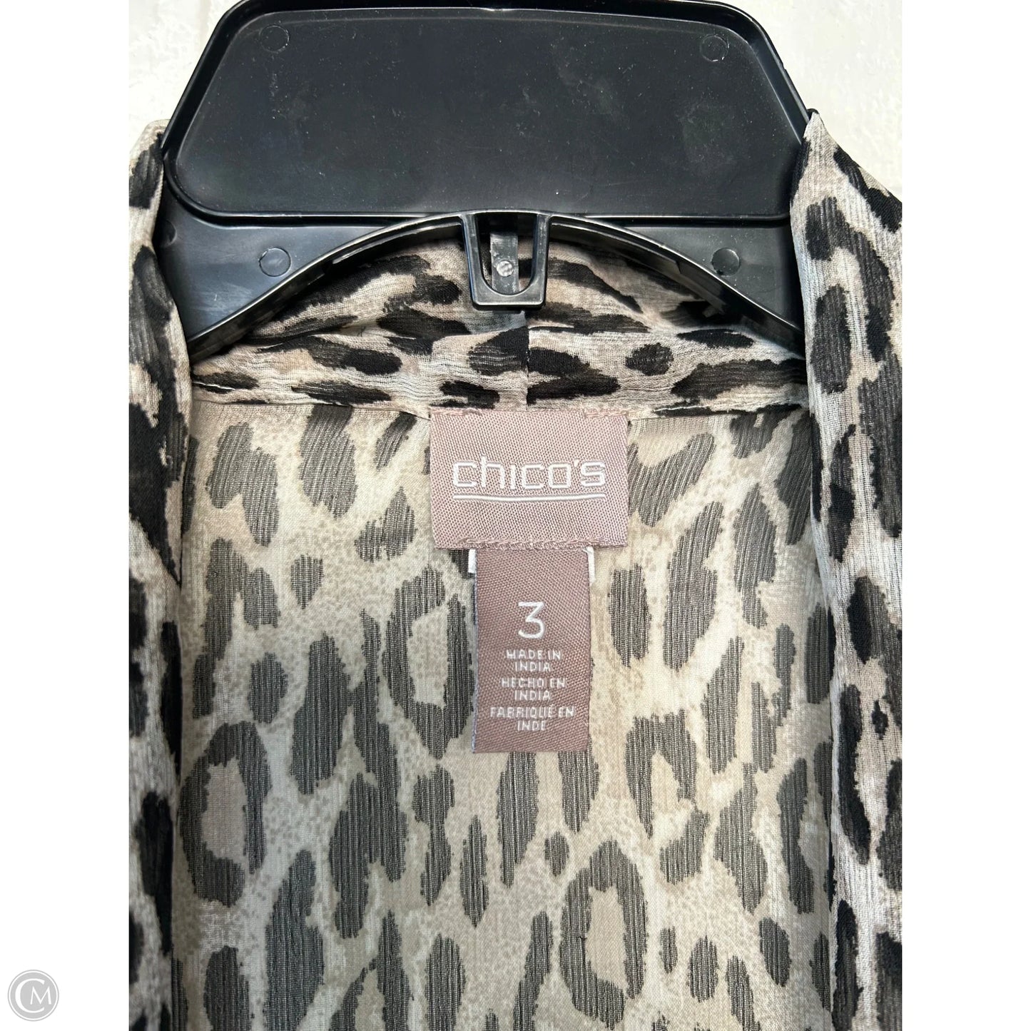 Cardigan By Chicos In Animal Print, Size: Xl