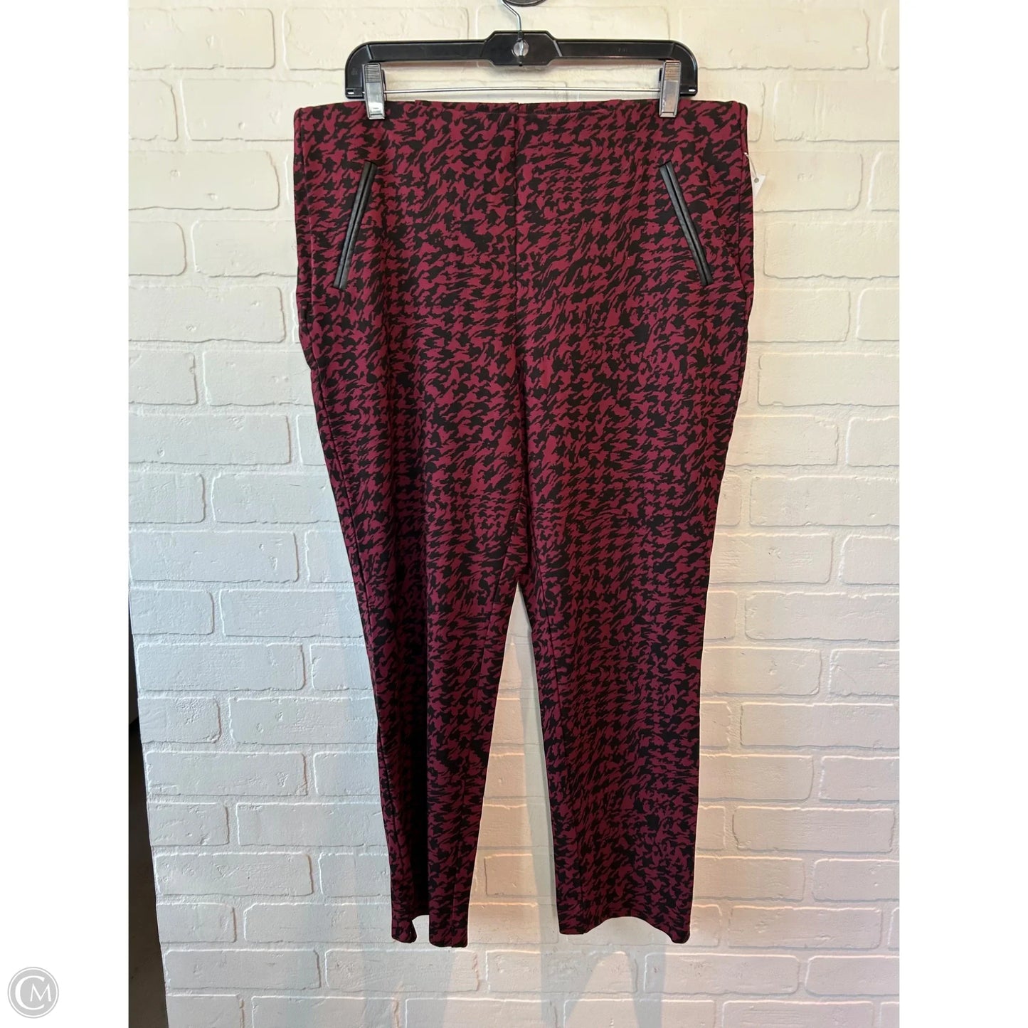 Pants Dress By Chicos In Black & Red, Size: 14