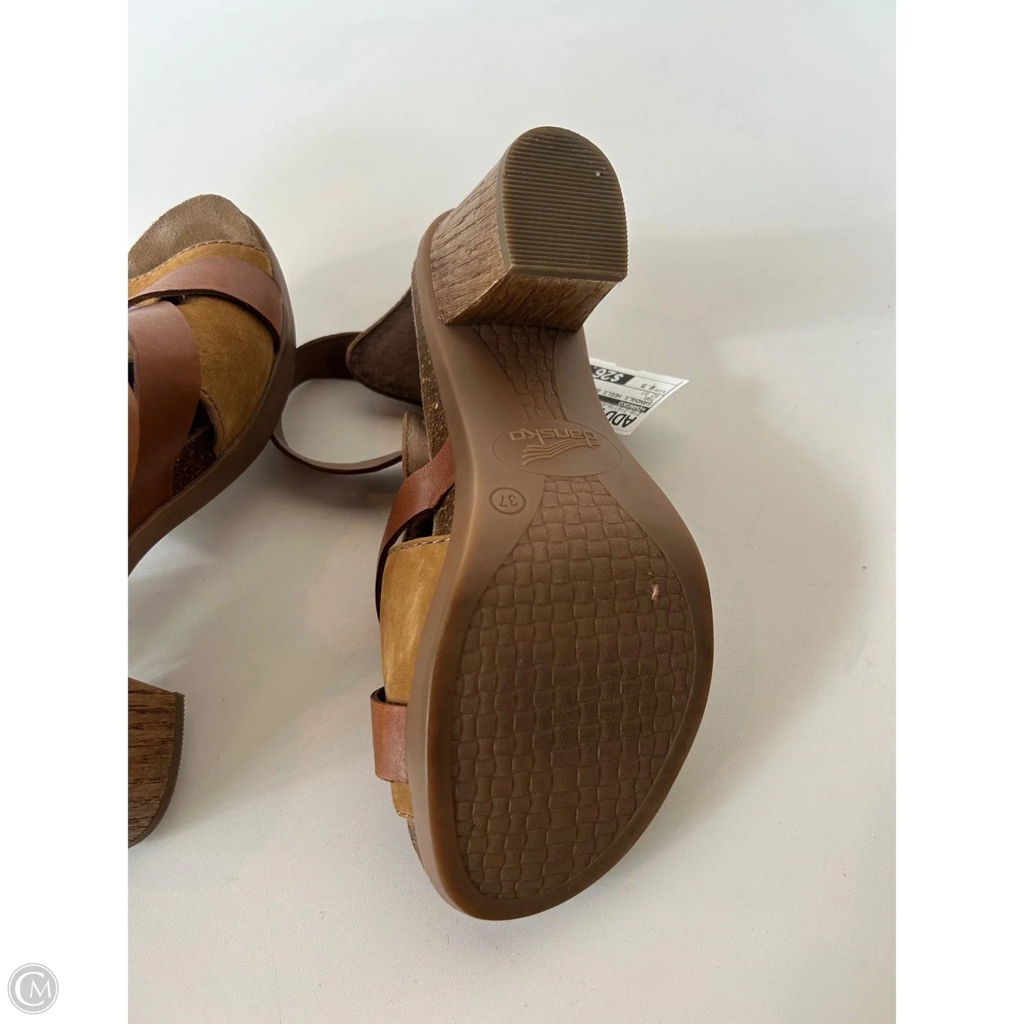 Sandals Heels Block By Dansko In Tan, Size: 6.5