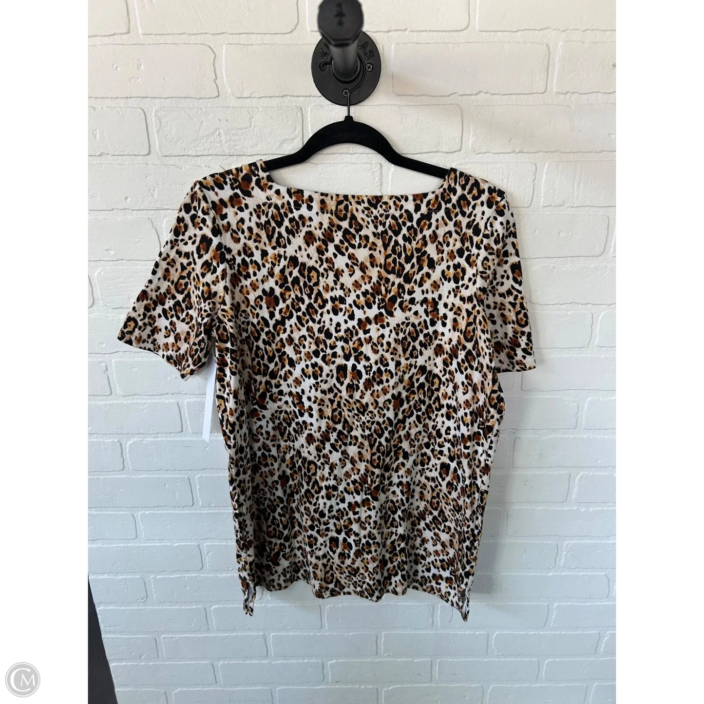 Top Short Sleeve By Chicos In Animal Print, Size: S