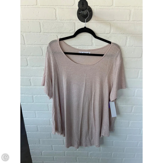 Top Short Sleeve Basic By Maurices In Pink, Size: 3x