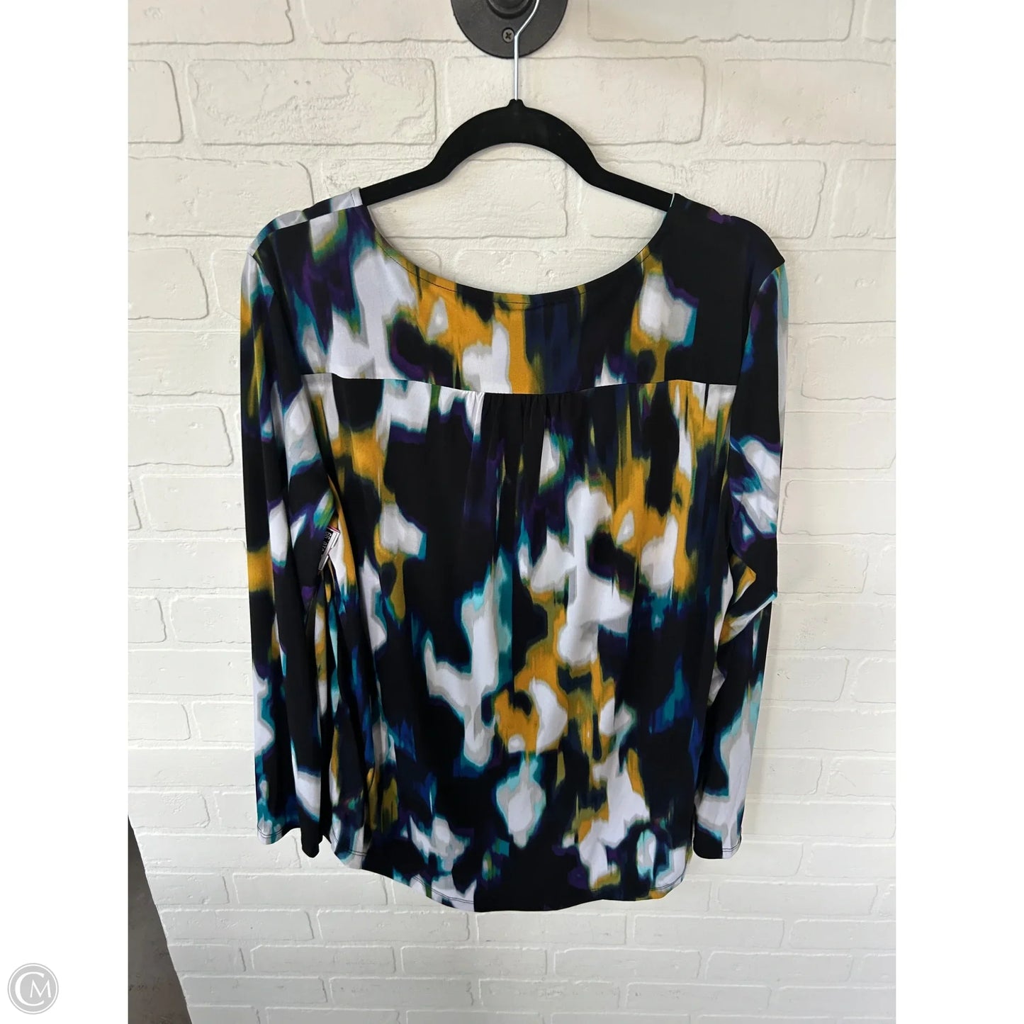 Top Long Sleeve By Worthington In Black & White, Size: Xl