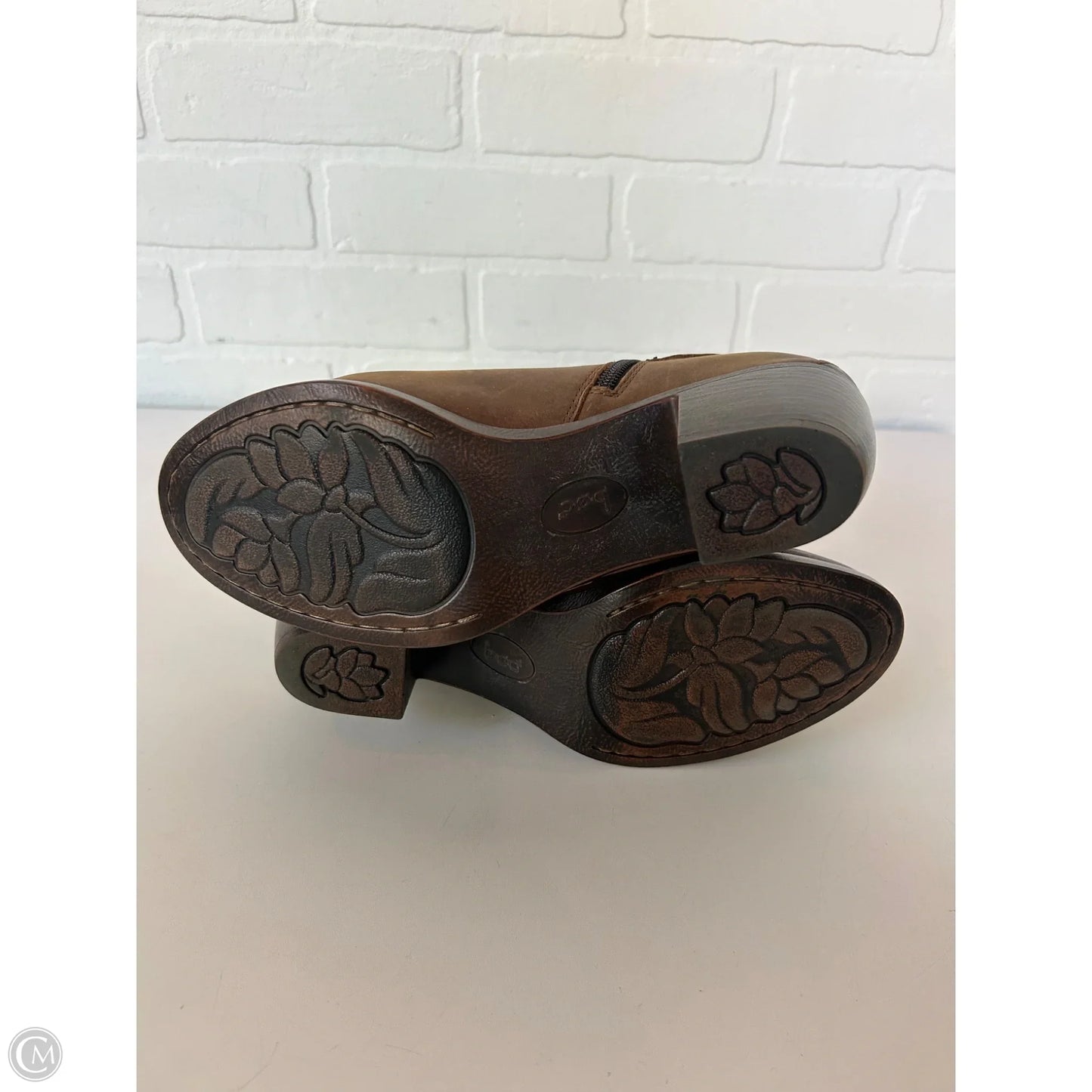 Boots Ankle Heels By Boc In Brown, Size: 9