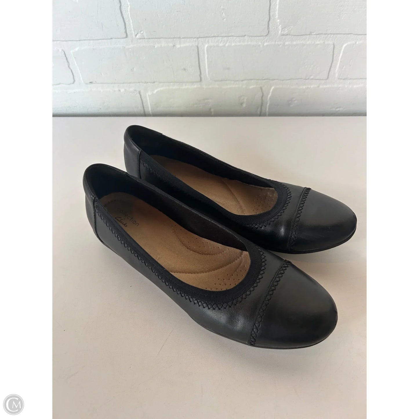 Shoes Flats By Clarks In Black, Size: 10