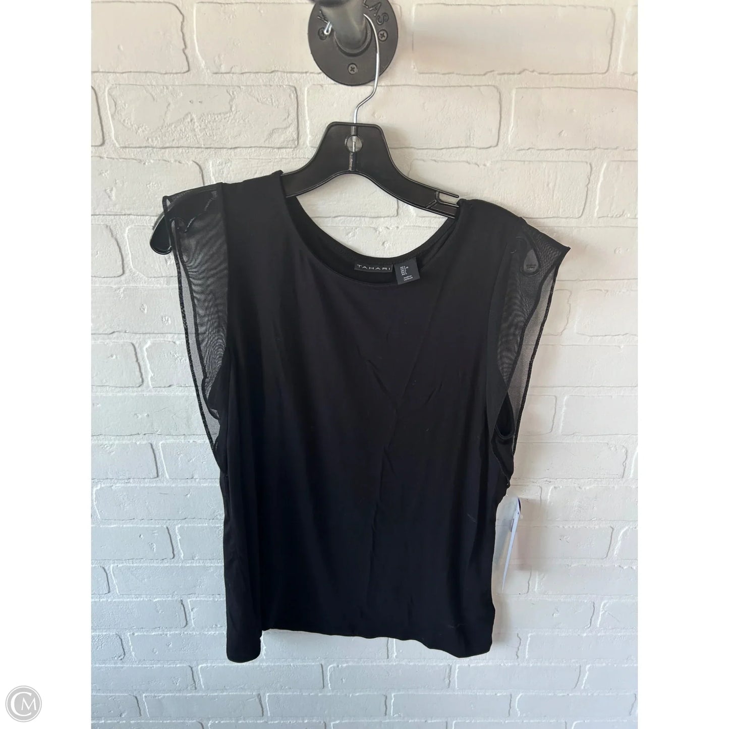 Top Sleeveless By Tahari By Arthur Levine In Black, Size: L
