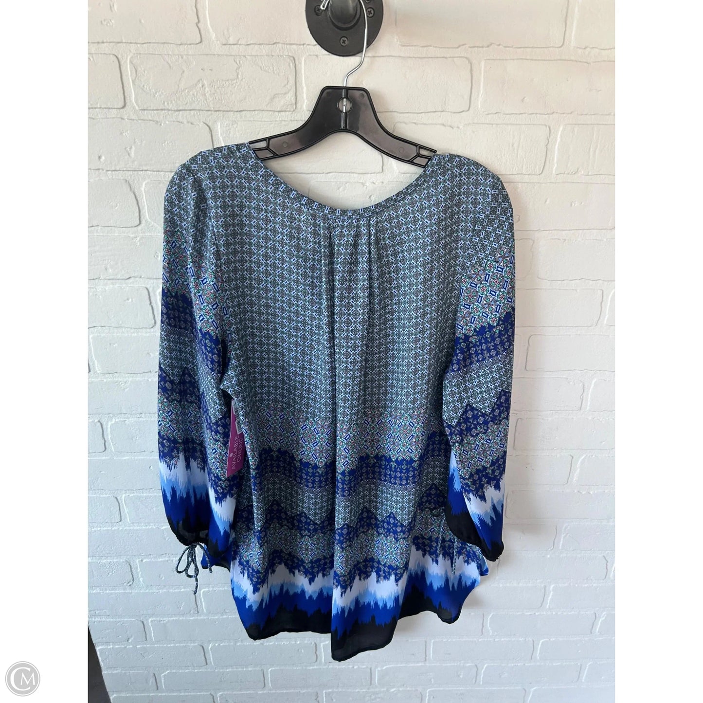 Top Long Sleeve By Zac And Rachel In Blue, Size: L