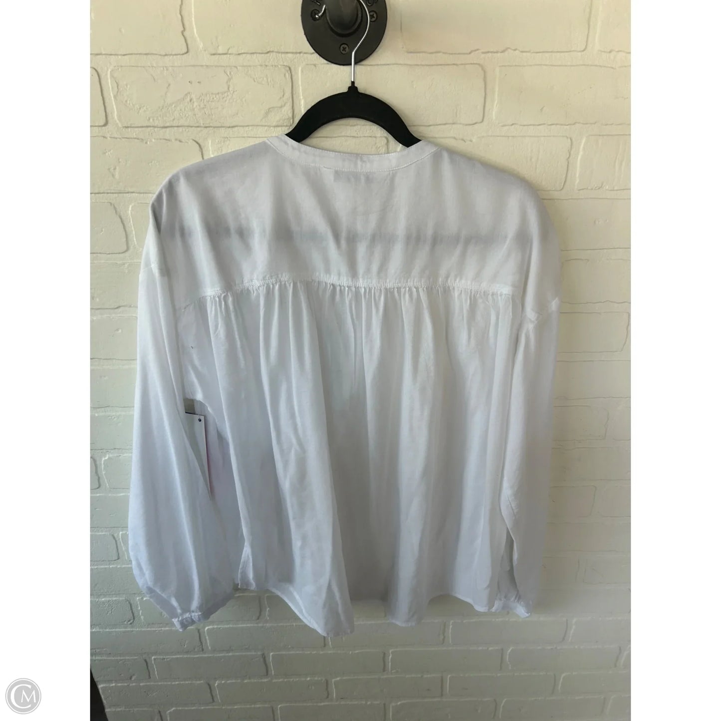 Top Long Sleeve By Sonoma In White, Size: L