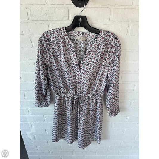 Dress Casual Short By Loft In Grey & Pink, Size: Xs