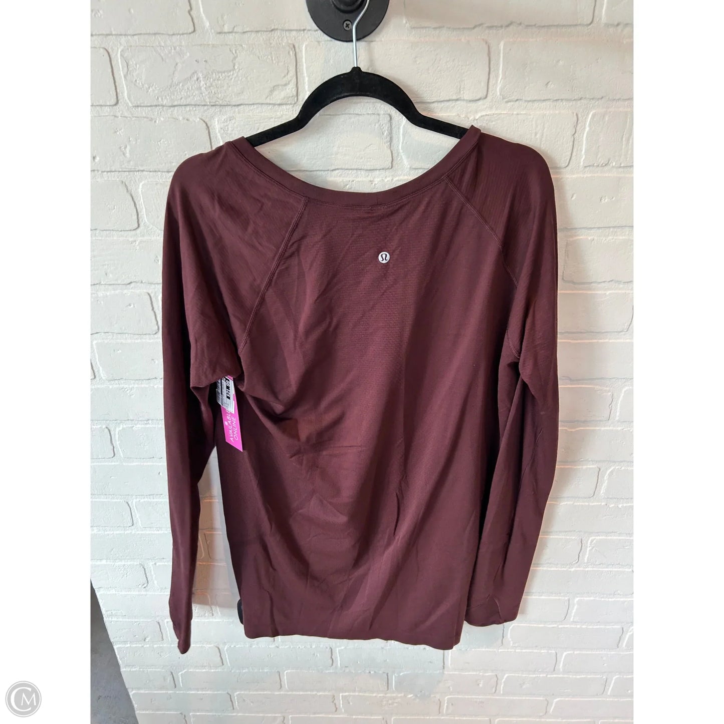 Athletic Top Long Sleeve Crewneck By Lululemon In Brown, Size: 1x